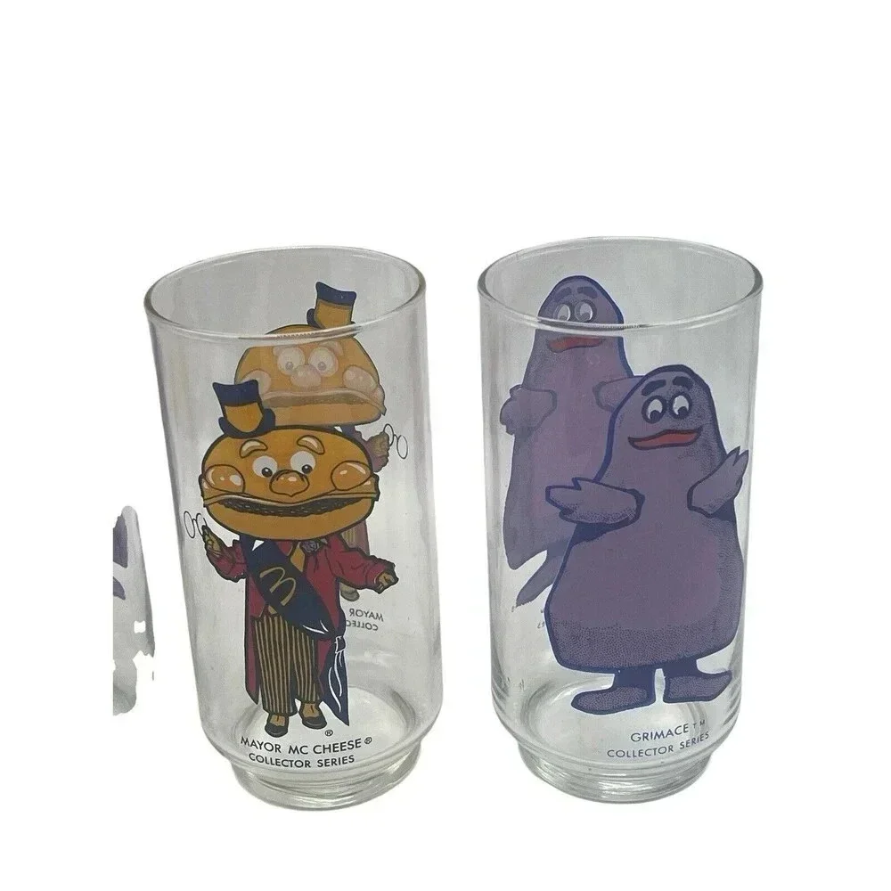 McDonalds McDonaldland Action Series Glasses Set Of 4 VINTAGE 1977 RARE